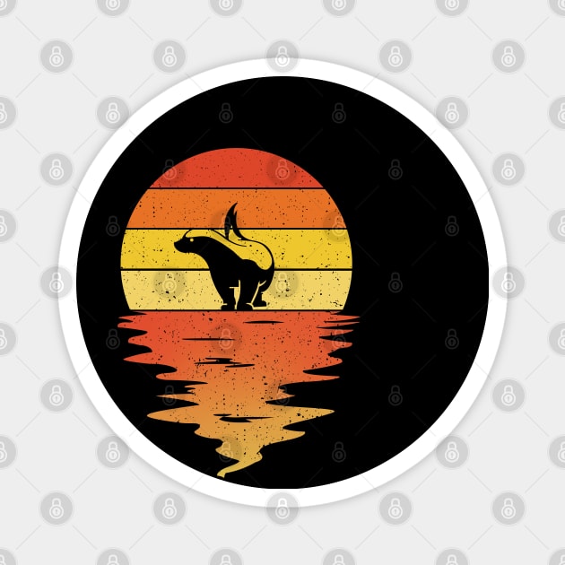 Honey Badger retro Magnet by CoolTees